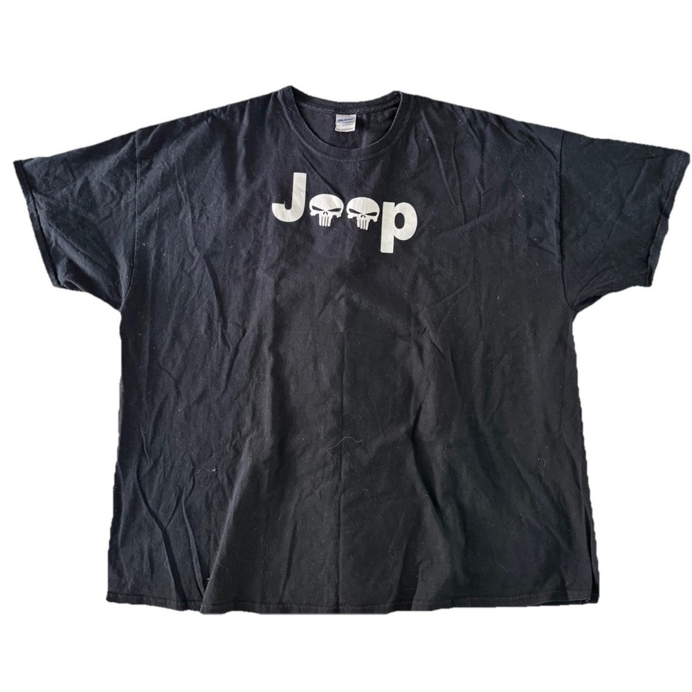 Jeep Punisher Logo Car Truck Outdoor Black Shirt 4XL Auto‎ Hype Streetwear